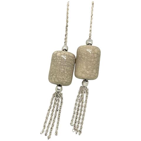 Collana Lunga Con Catena Multiposizione E 150 Nappe In Argento (10µm) - Foto 2