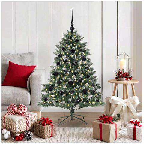 Albero di Natale artificiale con 150 LED Verde 120 cm - Foto 2