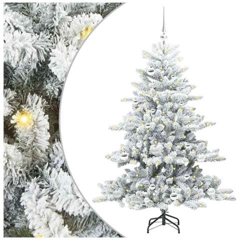 Albero di Natale Artificiale con Rami Pieghevoli Bianco 150 cm - Foto 1