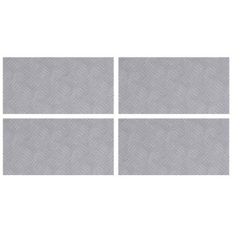 Dischi Quadrati 4 pcs Argento 50 x 25 cm Alluminio - Foto 1