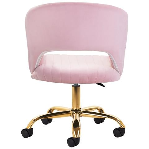 sedia girevole QS-OF212G rosa - Foto 4