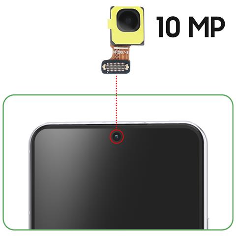 Fotocamera Anteriore Originale Per Galaxy S22 / S22 Plus Obiettivo Frontale 10mp, Nero / Giallo - Foto 4