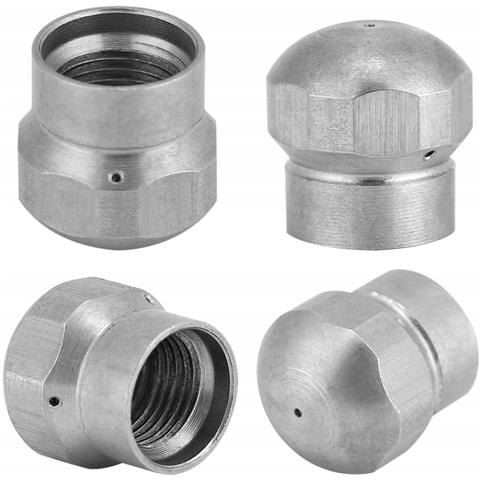 Ugello Di Pulizia 040 1+3 - Compatibile Con Idropulitrici G1/8f | Acciaio Inox, 350 Bar, 155°c | Per Sbloccare Tubi E Rimuovere Ghiaccio - Foto 1