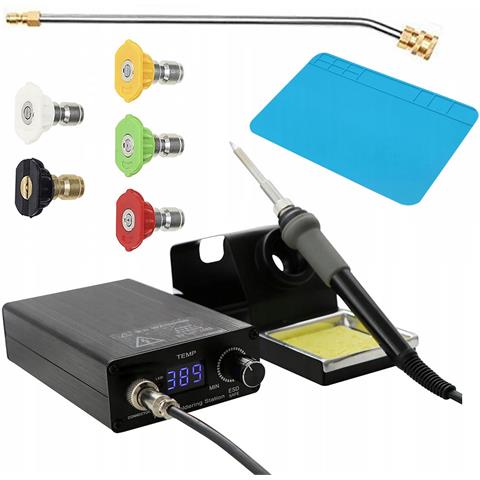Stazione Saldante Oled T12oao - Display Oled, Regolazione Temperatura 200-450°c, Set Lancia E 5 Ugelli, Compatibile T12 - Foto 1