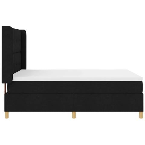 Letto a molle con materasso Nero 140 x 190 cm Tessuto - Foto 9
