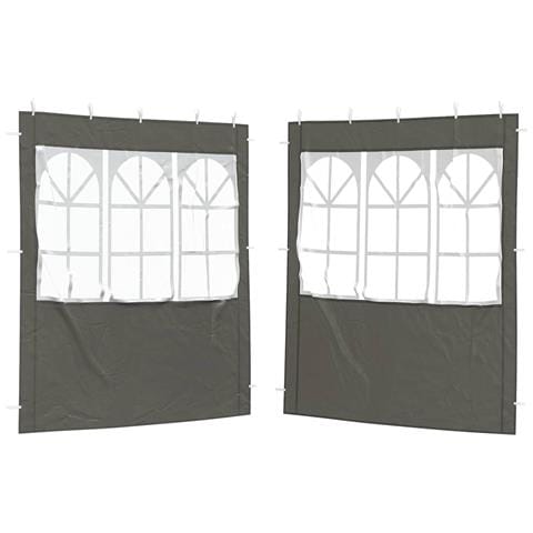 Parete per tenda da festa 2 pcs 200 x 195 cm Antracite - Foto 1