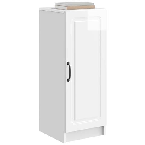 Credenza Bianco Lucido 33 x 34,5 x 87 cm Legno ingegnerizzato - Foto 2
