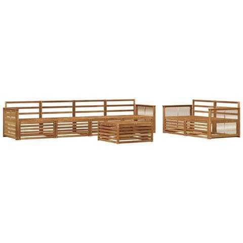 Set di divani da esterno 7 pcs Naturale - Foto 1