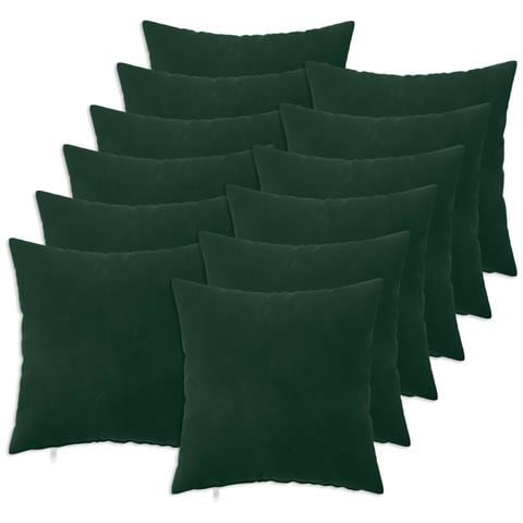 Cuscino con cuscino HEERLEN 12 pz Verde Scuro Velluto - Foto 1