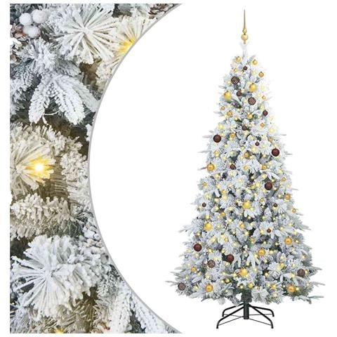 Albero di Natale Artificiale con Rami Pieghevoli Bianco 240 cm - Foto 1