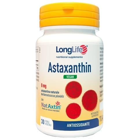 Longlife Astaxanthin Vegan 8 mg 30 Perle Vegetali Senza Glutine - Foto 1