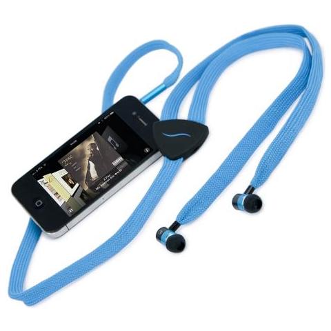 Auricolare Hi-String con cavo in tessuto - Blu - Foto 1