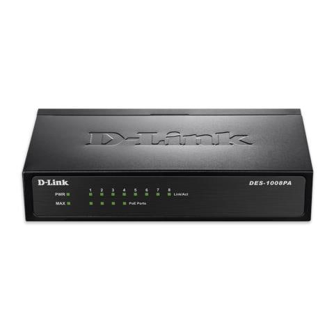 Switch DES-1008PA 8 Porte Gigabit 10 / 100 con 4 Porte Ethernet PoE  - Foto 3