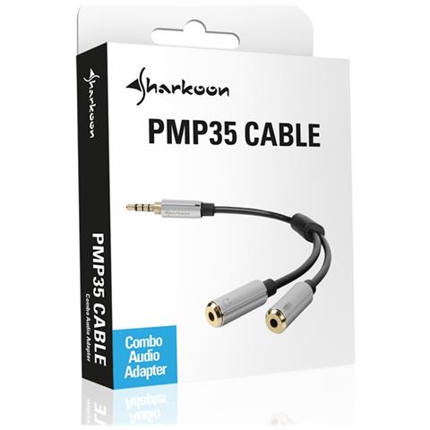 Cavo Audio PMP35 3.5mm / 2x3.5mm 0.12 m Colore Nero / Argento - Foto 1