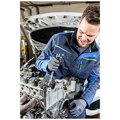 606/5 serie di Chiavi Combinate un Forchetta / Ad Anello con Cricchetto, Argento, Numero Utensili 5 - Foto 2