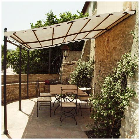 Pegasus - Pergola Onda Da Giardino Addossata In Acciaio 3 X 4 M - Foto 3