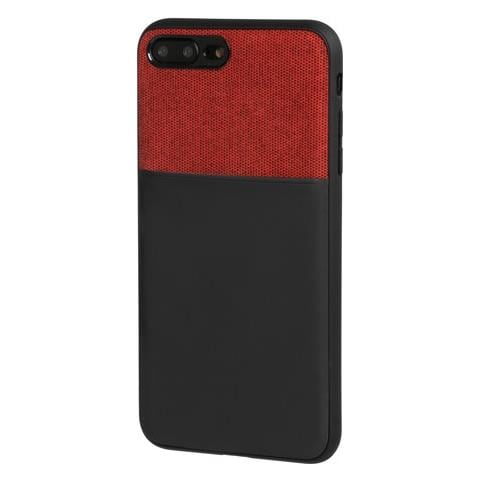 Duo Pocket, Cover Bicolore Con Inserti Metallici - Apple Iphone 7 Plus / 8 Plus - Nero / rosso - Foto 2