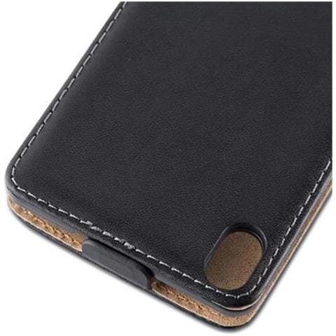 Custodia Compatibile Con Huawei P7 In Nero Carbone - Coperchio Protettivo In Design Flip Realizzato In Finta Pelle Liscia - Foto 6