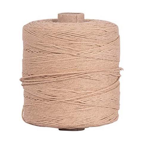 7205303 Filo Di Ordito 6ply Per La Tessitura Natural Cotton Loom Ordito Filati 08 Mm 100 Per Cento Cotone Marrone - Foto 4