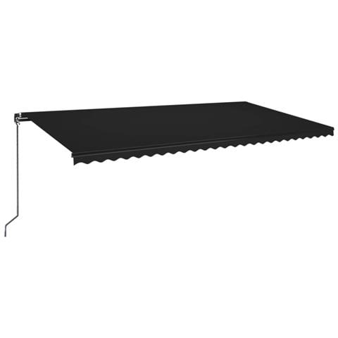 Tenda da Sole Retrattile Manuale con LED 600x350 cm Antracite - Foto 1
