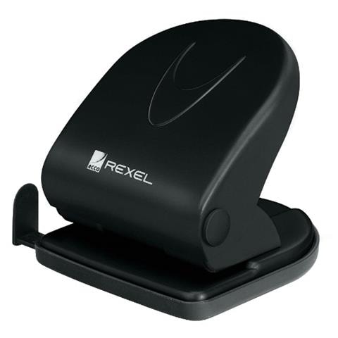 Perforatore in metallo economico, 2 fori, 20 fogli, nero - Foto 1
