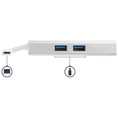 Adattatore Multifunzione USB-C per portatili - Power Delivery - 4K HDMI - Gbe - USB 3.0 - Bianco e Argento - Foto 7