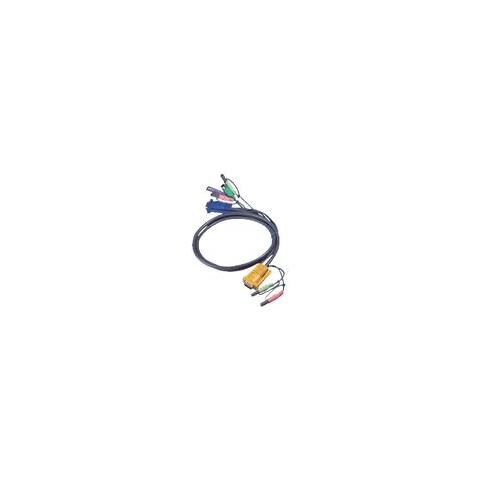 PS / 2 KVM Cable, 5m, Nero, 15-HDB, 2x3.5mm, 2xPS / 2, SPHD-15, 2x3.5mm - Foto 1