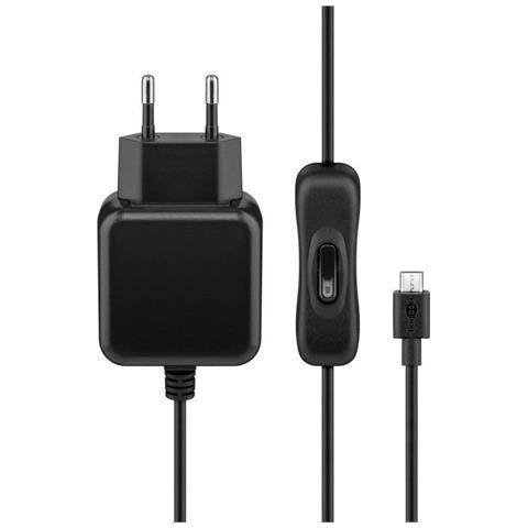 66746 Caricabatteria Micro USB 2 5 A con interruttore - alimentatore di ricambio per Raspberry Pi 1 Raspberry Pi 2 e Raspberry Pi 3 - Foto 1