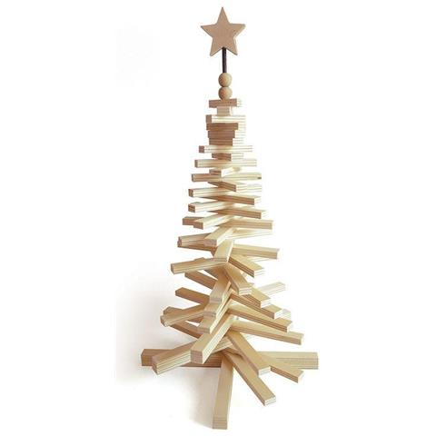 Kit Fai Da Te - Il Mio Albero Di Natale In Doghe Di Legno - 46 Cm - Foto 1