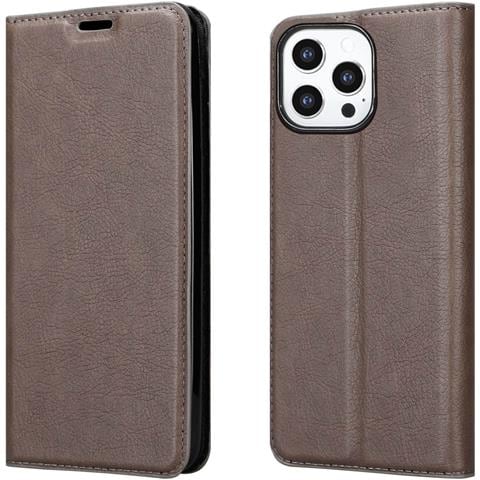 Custodia Compatibile Con Apple Iphone 13 Pro In Bruno Caffè - Coperchio Protettiva Con Chiusura Magnetica, Funzione Stand E Tasca Per Le Carte - Foto 8