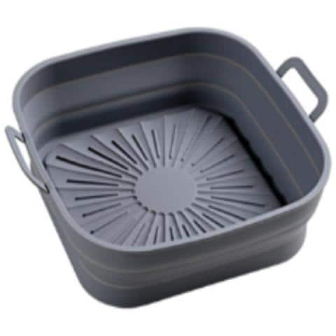 Stampo In Silicone Pieghevole Quadrato Per Friggitrice Ad Aria 17,5 Cm Grey - Foto 1