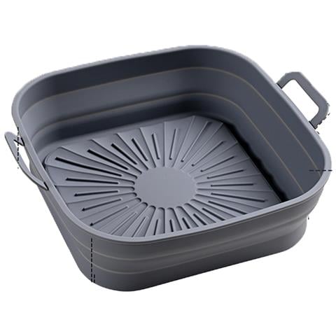 Stampo In Silicone Pieghevole Quadrato Per Friggitrice Ad Aria 17,5 Cm Grey - Foto 6