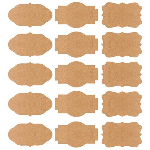 Etichette Adesive In Bianco Kraft Per Artigianato /organizzazione /cartellini Dei Prezzi 30 Pezzi - Foto 1