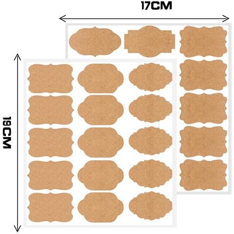 Etichette Adesive In Bianco Kraft Per Artigianato /organizzazione /cartellini Dei Prezzi 30 Pezzi - Foto 4