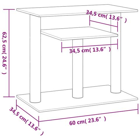 Pali Tiragraffi Per Gatti Con Piattaforme Grigio Scuro 62,5 Cm - Foto 5