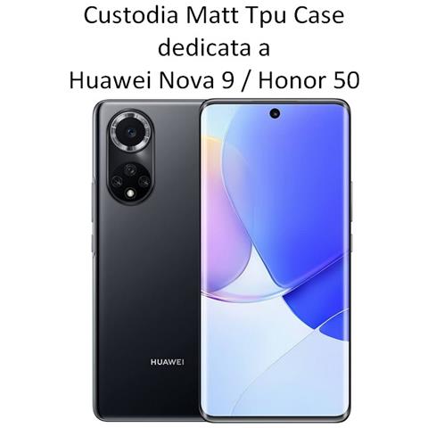 Custodia Tpu Silicone Cover Case Per Huawei Nova 9 - Honor 50 Black - Foto 2