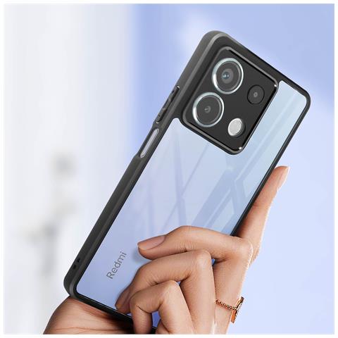 Cover Per Xiaomi Redmi Note 13 5g Rigida Bordo Flessibile Rinforzata, Nero - Foto 5