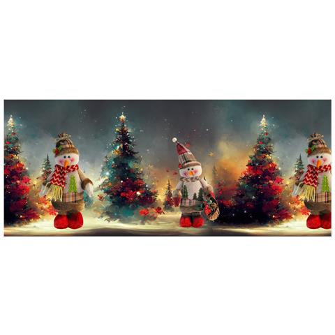 Tappeto Natale Passatoia Cucina Antiscivolo Sottolavello Digitale Pupazzo Albero 50x50 Pupazzo Albero - Foto 1