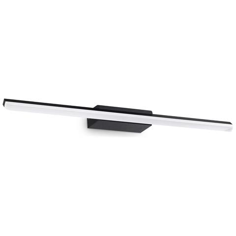 Applique Da Parete Contemporanea Riflesso Metallo Nero Led 17w 3000k Ip44 - Foto 1