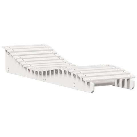 Lettino Prendisole Bianco 205x60x31,5 cm in Legno Massello Pino - Foto 2