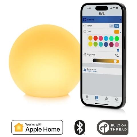 Lampada Led Intelligente Flare Wireless Bluetooth E Thread Ipx6 25 Cm, Giallo - Foto 2