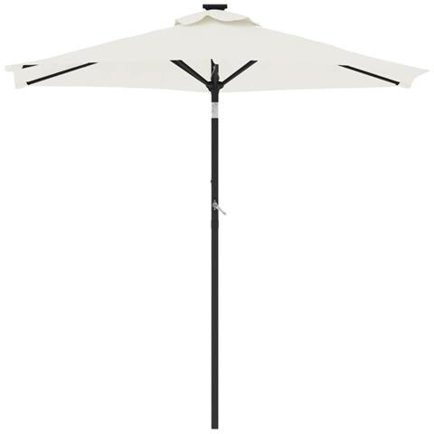 Ombrellone Giardino Con Palo In Acciaio Bianco 225x225x212 Cm - Foto 3