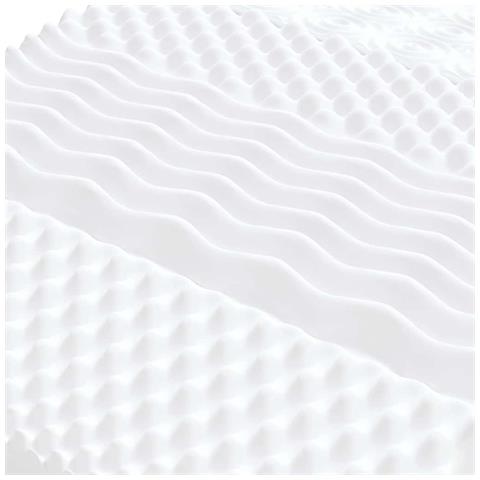 Materasso In Schiuma Bianco 160x210 Cm 7 Zone Durezza 20 Ild - Foto 2