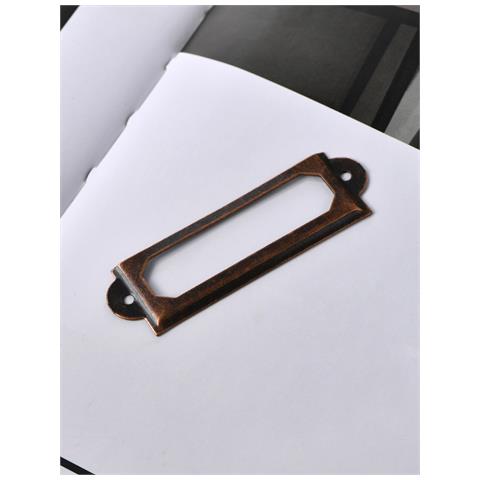 Etichette In Metallo Con Porta Etichette Per Cassetti Porta Etichette Da 12 Pezzi Bronze - Foto 1