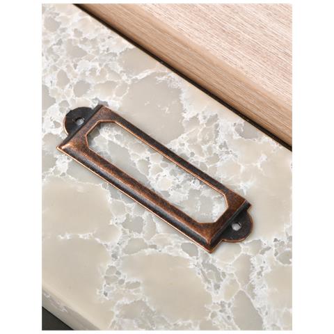 Etichette In Metallo Con Porta Etichette Per Cassetti Porta Etichette Da 12 Pezzi Bronze - Foto 3