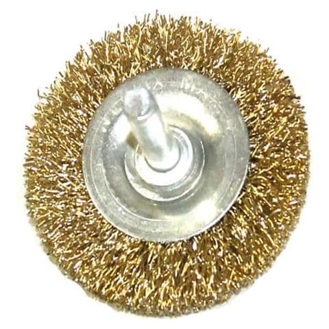 Spazzola Di Acciaio Metallica Ottone Pennello Sverniciatore 50mm Per Trapano - Foto 1