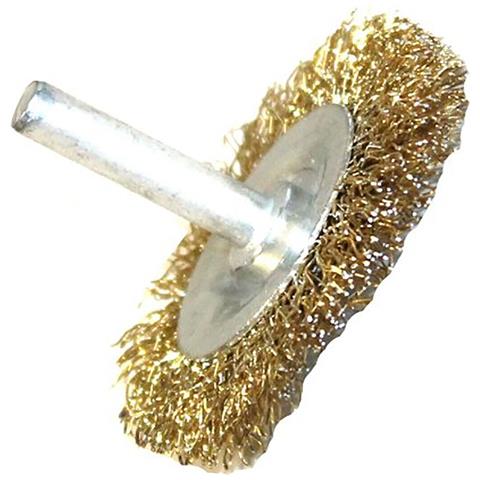 Spazzola Di Acciaio Metallica Ottone Pennello Sverniciatore 50mm Per Trapano - Foto 2