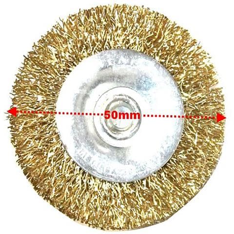 Spazzola Di Acciaio Metallica Ottone Pennello Sverniciatore 50mm Per Trapano - Foto 3
