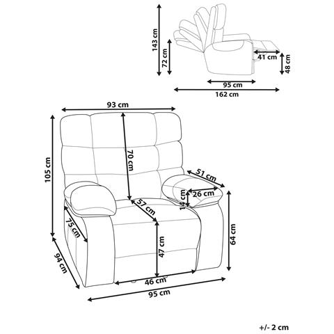 Poltrona Tessuto Beige Ares - Foto 5