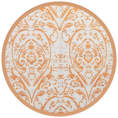 Tappeto Da Esterni Arancione E Bianco 200 Cm In Pp - Foto 2